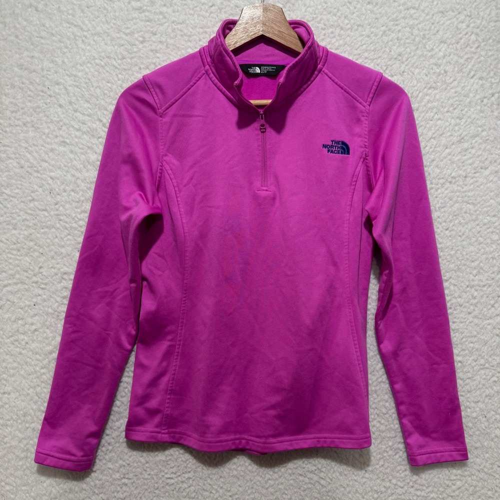 The North Face Womens Pink Fleece Half Zip Pullover XS TP